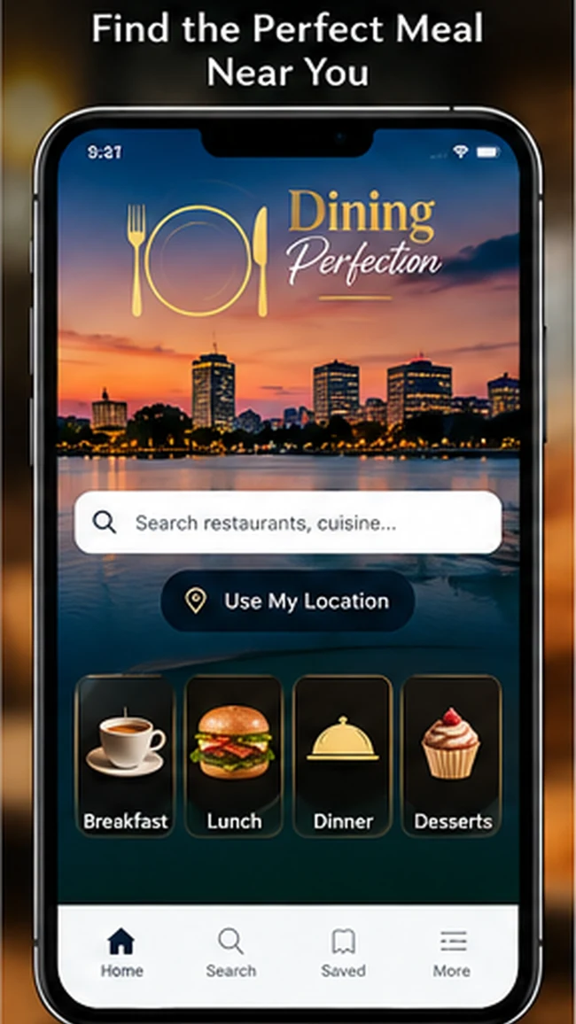 Dining Perfection Find a meal promotional mockup